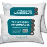 2 Travesseiros Antialérgico Impermeável 50×70 Lavável