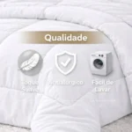 Edredom Queen Dupla Face 400 Fios Mais Grosso Toque Macio