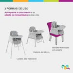 Cadeira De Alimentação Infantil 3 Em 1 Harmony Maxi Baby – Cinza