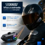 Fone De Ouvido Para Capacete Intercomunicador Bluetooth
