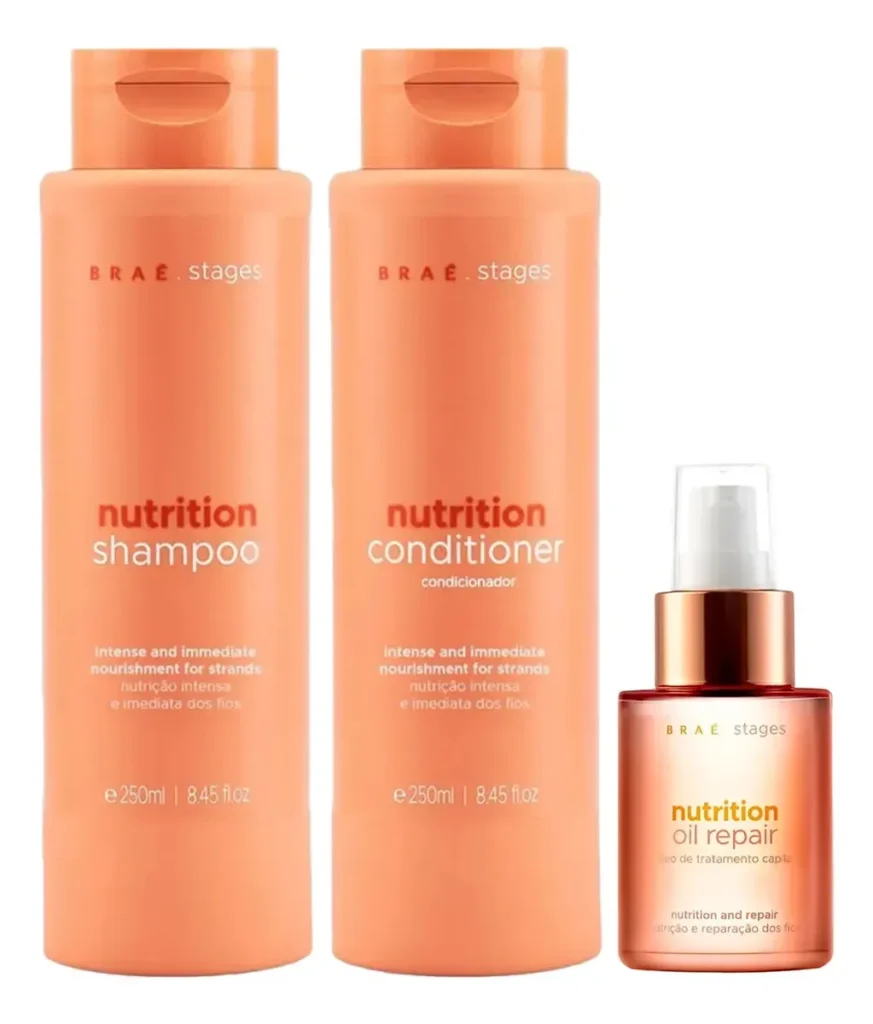 Stages Nutrition Shampoo + Condicionador + Óleo 60ml – Braé