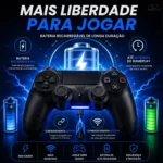 Controle Sem Fio Joystick Bluetooth Para Ps4