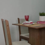Sala De Jantar Madesa Talita Mesa Tampo Madeira 4 Cadeiras