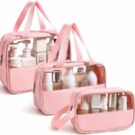 Kit Necessaire 3 em 1 Bolsa de Viagem para Maquiagem e Higiene Pessoal