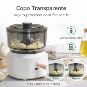 Mini Processador de Alimentos Elétrico Triturador